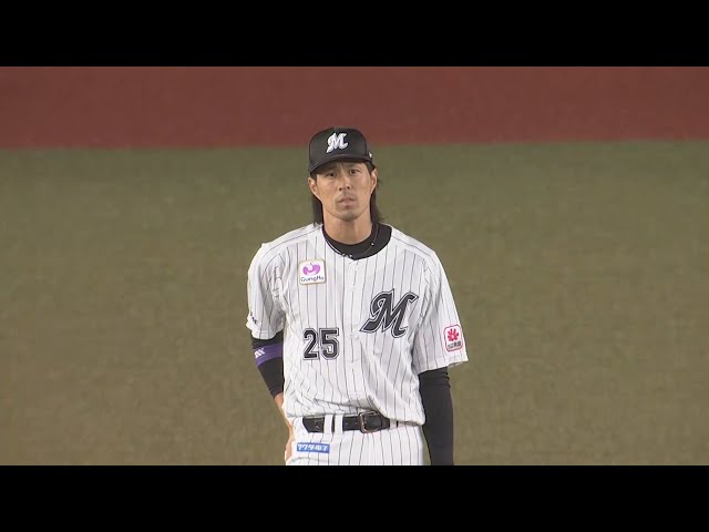 【1回表】初回からビッグプレー!! マリーンズ・岡大海のスライディングキャッチ!!  2023年10月16日 千葉ロッテマリーンズ 対 福岡ソフトバンクホークス