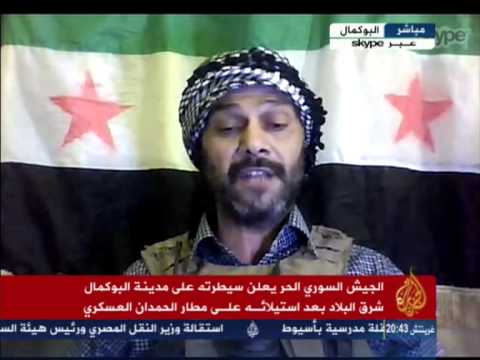 مقابلة تلفزيونية مع قائد لواء القادسية بركات المطر يتحدث عن تحرير مطار الحمدان في البوكمال