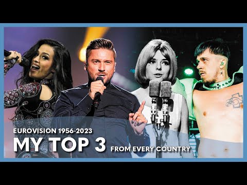 Eurovision - My Top 3 From Every Country 1956-2023