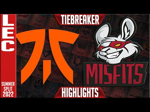 FNC vs MSF Highlights | LEC Summer 2022 W8D3 TIEBREAKER | Fnatic vs Misfits Gaming