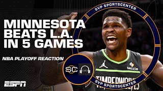 NBA Playoff Reaction 🍿 Timberwolves knock out Lakers, Rockets stay alive vs. Warriors | SC with SVP