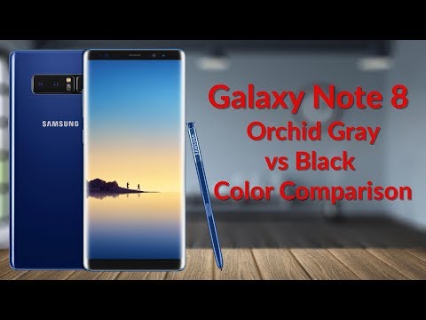 Galaxy Note 8 Orchid Gray vs Black Color Comparison - YouTube Tech Guy