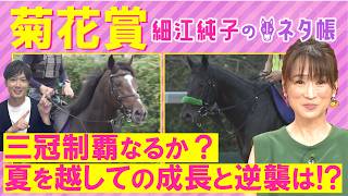「フェラーリにも四駆にもなれる！？」ロブチェン、ダノンヒストリー、ゴーイントゥスカイ・・・菊花賞(ＧⅠ)を元ジョッキーの細江さんが徹底解説！＜細江純子のネタ帳＞