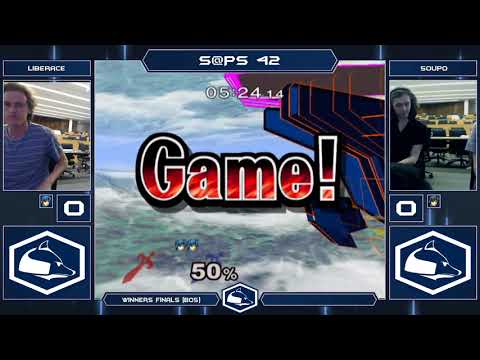 S@PS 42 Melee Singles - Liberace (Sheik/Marth/Peach) vs Soupo (Marth) - Winners Finals