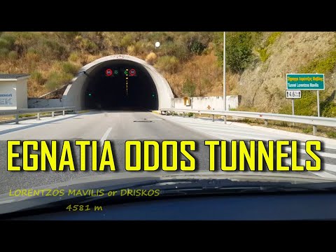 Experience ALL THE EGNATIA ODOS TUNNELS (from Thessaloniki to Igoumenitsa) - with NAMES and LENGHT!