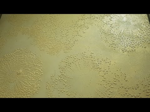 Декоративная штукатурка/Вместо трафарета салфетки и тюль/