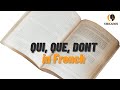 How to Use QUI, QUE and DONT in French - Intermediate level