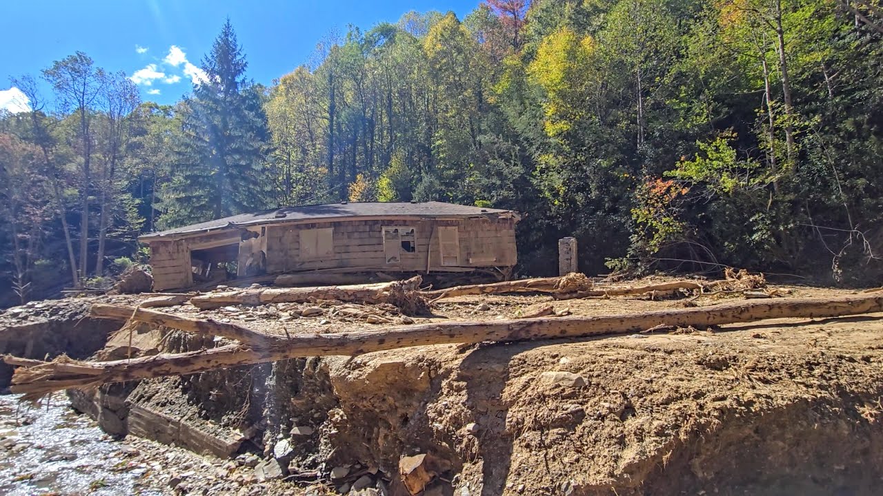 Hiking a dangerous debris field created by Hurricane Helene in WNC
