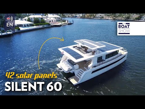 [ENG] SILENT YACHTS 60 - Solar Panel Full Electric Yacht Review - The Boat Show