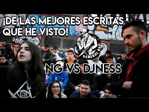 ¡DE LAS MEJORES ESCRITAS QUE HE VISTO! | NG vs DjNess Batalla escrita (General Rap Alicante)