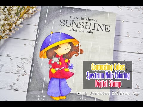 JENNIFER NILSSON ART || Contrasting Colors for an Encouragement Card