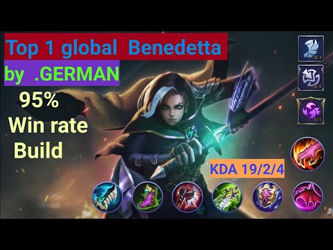 19 Kills 95% Win Rate | Benedetta Top 1 global build 2021| Benedetta best build | by .GERMAN | MLBB