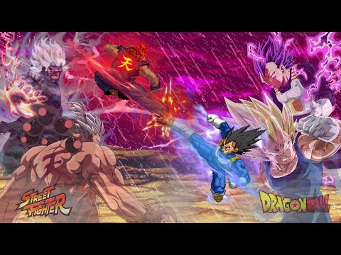 Akuma vs Vegeta | All Transformation | Dragon Ball X Street Fighter