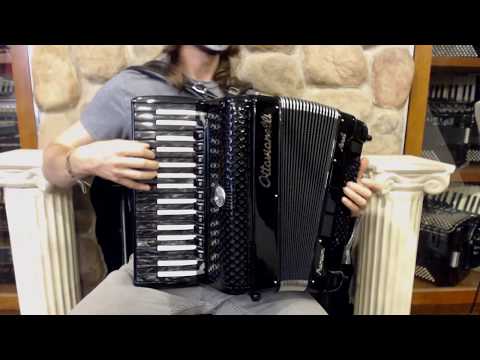 OTTAAERIIM72BKINV - Black Inverted Ottavianelli Aero II Piano Accordion LMMM 34 72 $3799