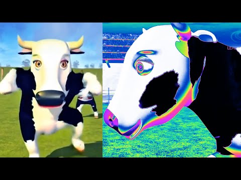 LA VACA LOLA EN POLLITO PIO BAILE NEÓN EFFECTOS DIVERTIDO DE LA VACA EN LA GRANJA DE ZENON