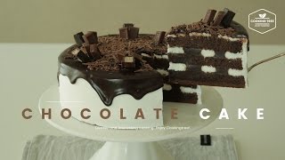 빌리엔젤 쇼콜라 봉봉 따라 만들기, 초코 가나슈 생크림 케이크 : Chocolate Ganache Cake Recipe : チョコケーキ -Cookingtree쿠킹트리