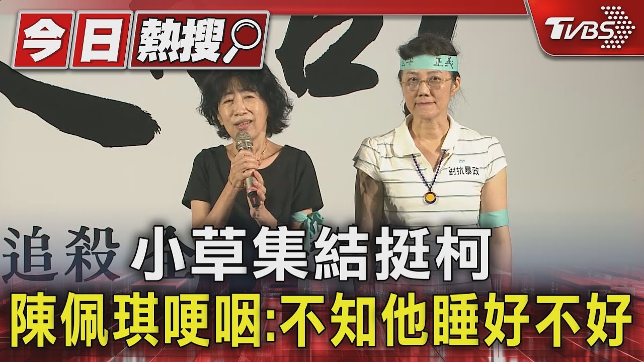 小草集結挺柯 陳佩琪哽咽:不知他睡好不好