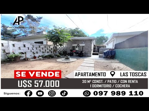 Venta: Apartamento + Patio + Cochera + Renta - Las Toscas (Canelones)