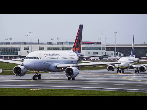 7 HORAS de aviões pousando e decolando | Compilação 4K do Aeroporto de Bruxelas (EBBR/BRU) 2023