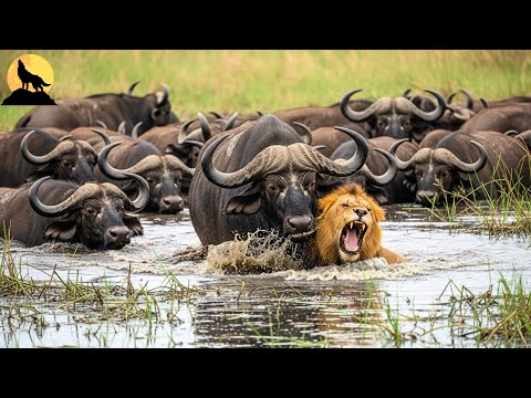 LEÓN vs BÚFALO – La Batalla Más Letal del Reino Salvaje #animalessalvajes | animales salvajes