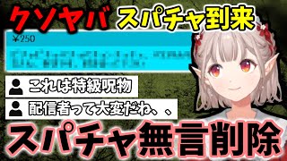 やばすぎるリスナーに対して配信者が滅多にやらないスパチャの削除をするえる【える/にじさんじ】