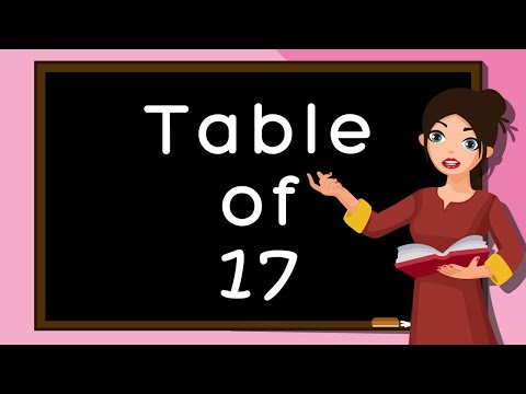 Table of 17 | Rhythmic Table of Seventeen | Learn Multiplication Table of 17 x 1 = 17