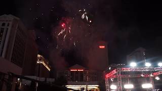 2019 New Year&#39;s Eve Fireworks in front of the Caesars Palace, Las Vegas, NV