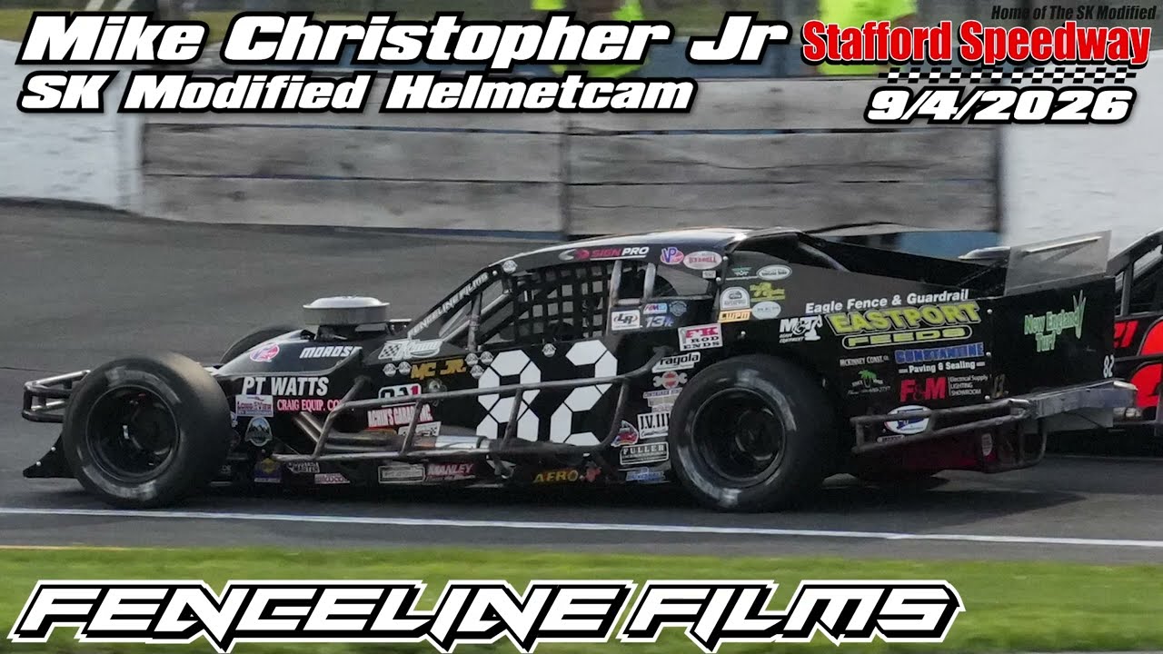 Mike Christopher Jr SK Modified Helmetcam at Stafford Speedway