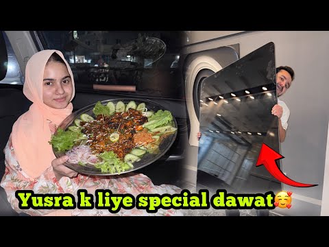 Ghar ki black dinning table ka black glass aa gaya😎papa k ghar important cheez dekhny gaya😂