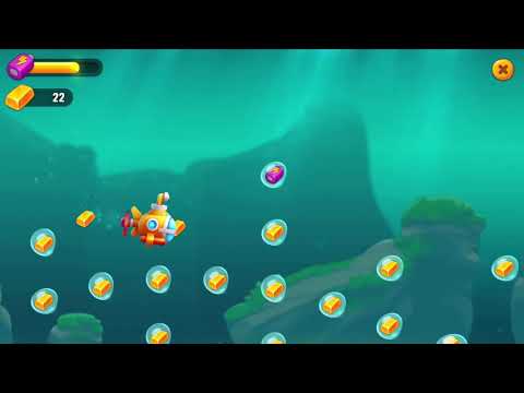 Fishdom submarine gold bar game