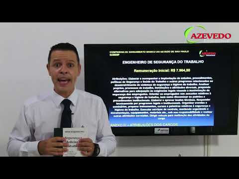 Concurso Sabesp l Engenheiro de Segurança do Trabalho l Concurso Sabesp 2018 l Preparação l Curso