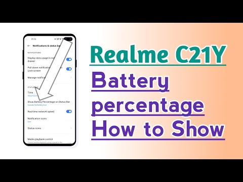 Realme C21Y Battery percentage How to Show