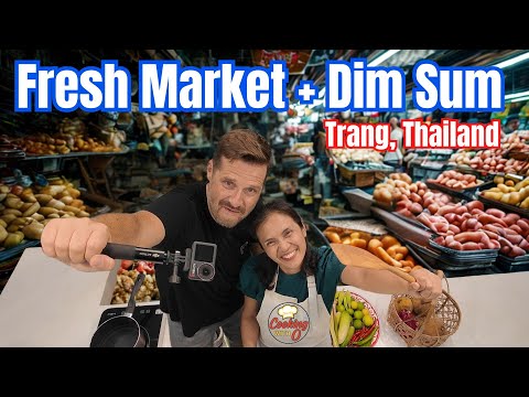 Fresh Market & Dim Sum Morning in Trang, Thailand 🥟 | Shopping for Our Next Cooking with O Episode