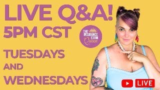 Live Q&A with the Insurance Exam Queen April 23rd
