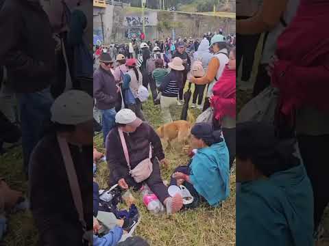 Manifestantes bloquean vías en la entrada de Cotacachi.