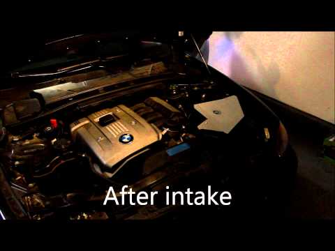 2006 BMW 330i AFE intake before/after (1080p)