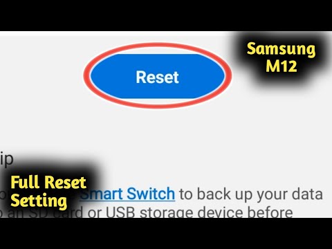Samsung M12 Full Reset Setting