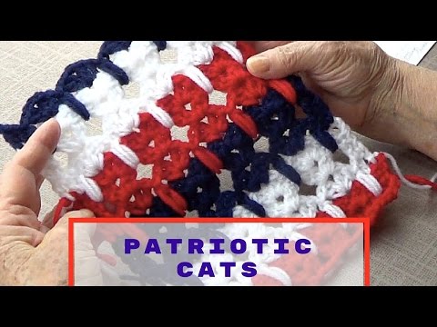 Patriotic Crochet Cats - Red, White and Blue Lace Crochet
