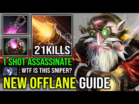 HOW TO OFFLANE SNIPER IN 7.40 Unlimited Skill Spam 1 Shot Assassinate with Khanda Octarine Dota 2