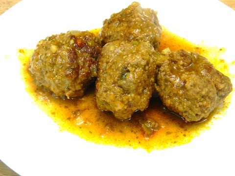 Albondigas Criollas or Puerto Rican style Meatballs