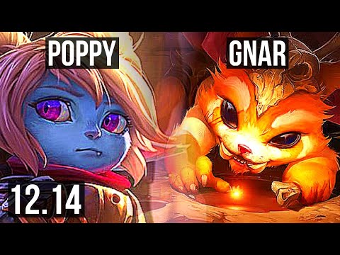 POPPY vs GNAR (TOP) | Rank 2 Poppy, 3/0/6, 1.4M mastery, 400+ games, Rank 13 | NA Challenger | 12.14