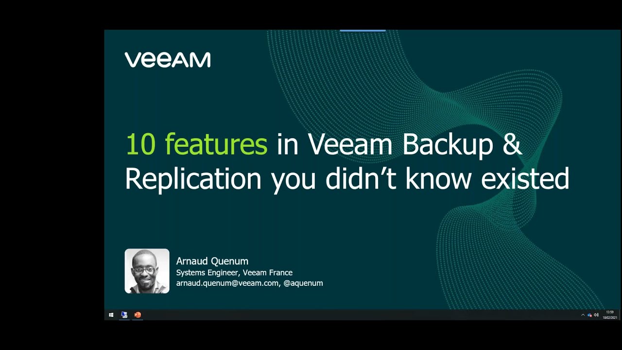 Le top 10 des fonctionnalités méconnues de Veeam Backup & Replication video
