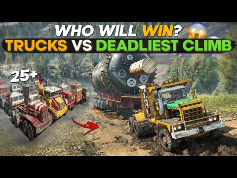 SnowRunner: 25+ Trucks vs The DEADLIEST Climb | Who Will Win?