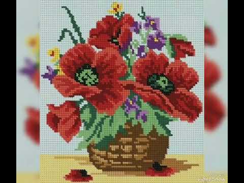 Fabric art.hand embroidery flower design.