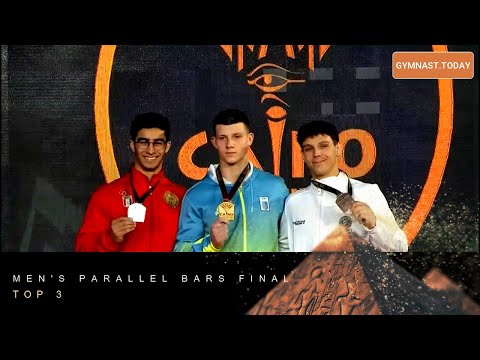 Top 3 in Men's Parallel Bars Final - 2023 Cairo Gymnastics Apparatus World Cup