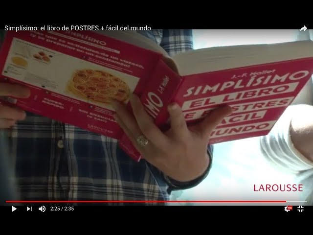 Vídeo relacionado con Postres supersimples (LAROUSSE - Libros Ilustrados/ Prácticos - Gastronomía)
