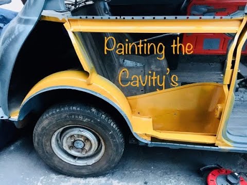 Classic Mini Clubman Budget Restoration - Painting The Cavity's