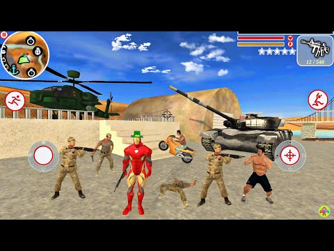 Iron Man Vegas Crime City Simulator #76 - Fun at Military Base - Android Gameplay