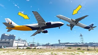 AIRBUS A330 Almost Crashed mid-air with AIRBUS A321 on the Runway | GTA 5