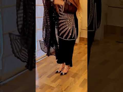 black suit || black designer suit || pakistani suit || order on whatsapp 9953253983